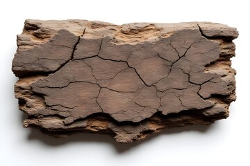 Obraz premium Dried Wood Slab Texture with Deep Cracks Close-up