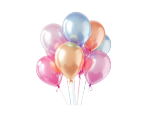 red balloons isolated on white