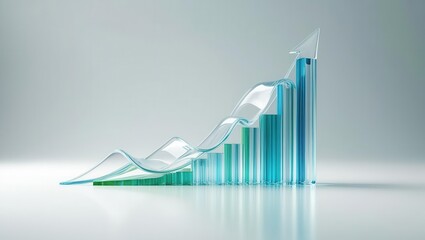 Transparent data waves visualizing the impact of executive coaching on career success.