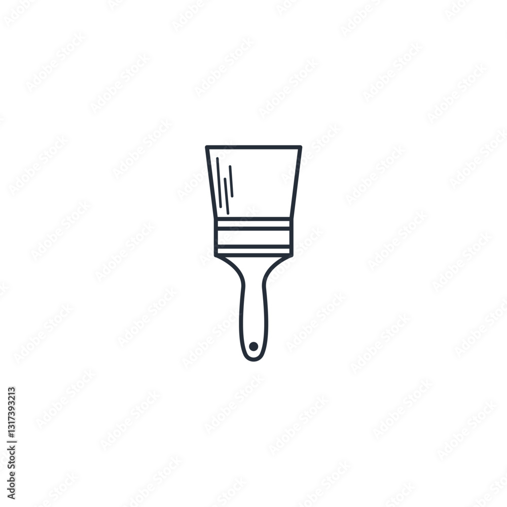 Poster paintbrush icon symbol vector sign isolated on white background illustration for graphic and web des