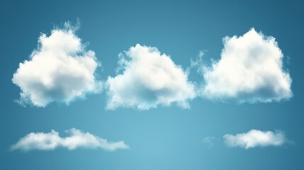 Fototapeta premium Tranquil cloudy sky with fluffy white clouds on a clear day