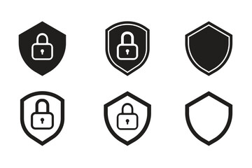 Modern Security Shield Icon Vector Illustration &ndash; Cyber Protection Symbol