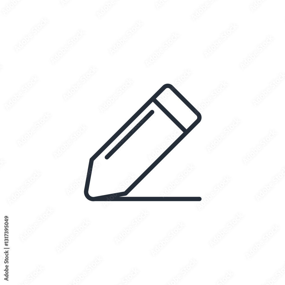 Aufkleber Pencil icon symbol vector sign isolated on white background illustration for graphic and web design