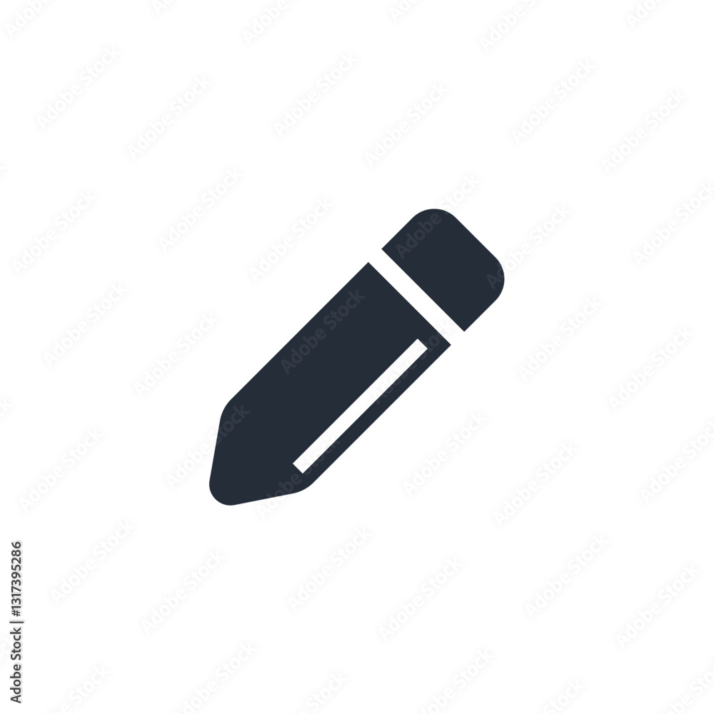 Poster pencil icon symbol vector sign isolated on white background illustration for graphic and web design