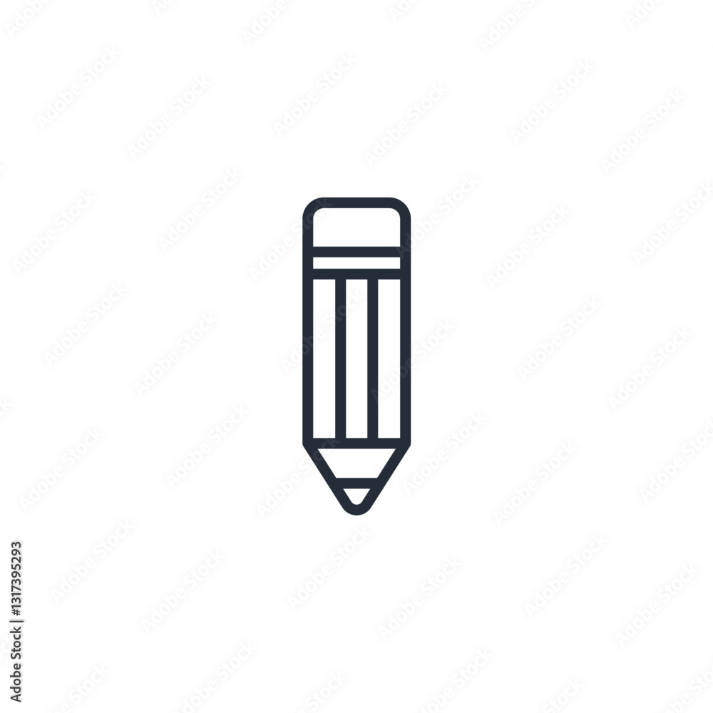 Poster pencil icon symbol vector sign isolated on white background illustration for graphic and web design