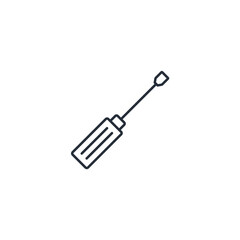 Screwdriver icon symbol vector sign isolated on white background illustration for graphic and web design