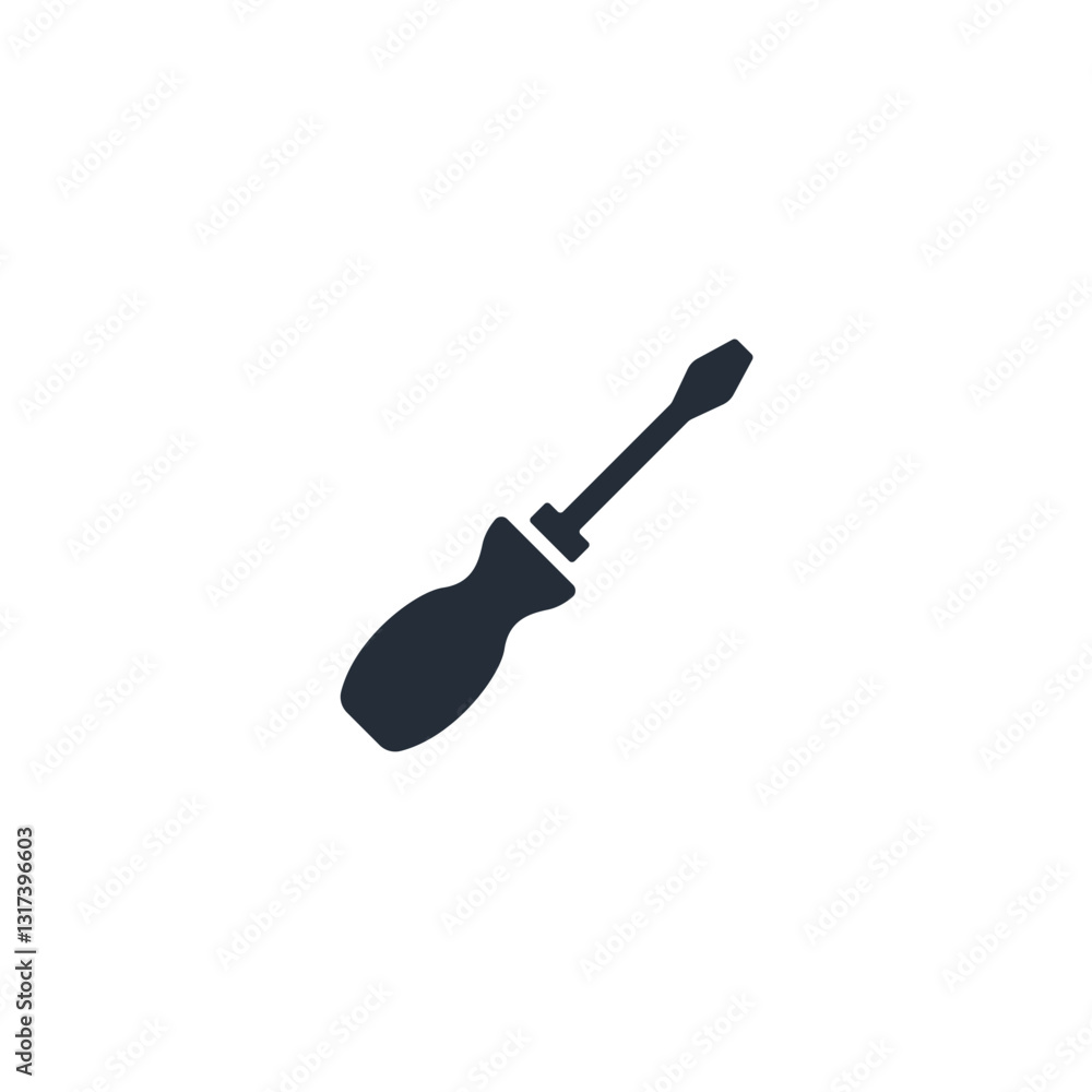 Aufkleber screwdriver icon symbol vector sign isolated on white background illustration for graphic and web de