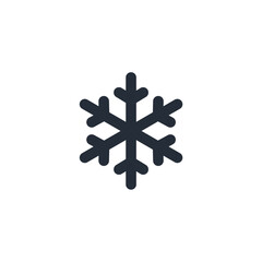Obraz premium Snowflake icon symbol vector sign isolated on white background illustration for graphic and web design
