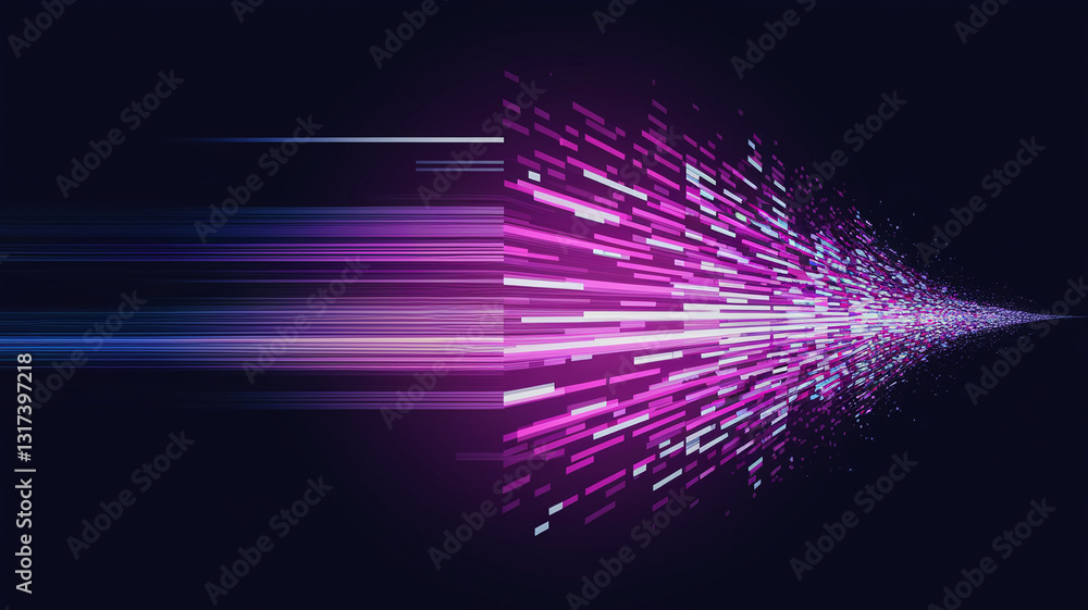 Aufkleber abstract image of purple and white lines converging into a point, creating a dynamic and energetic v