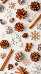 Festive Pine Cones & Snowflakes