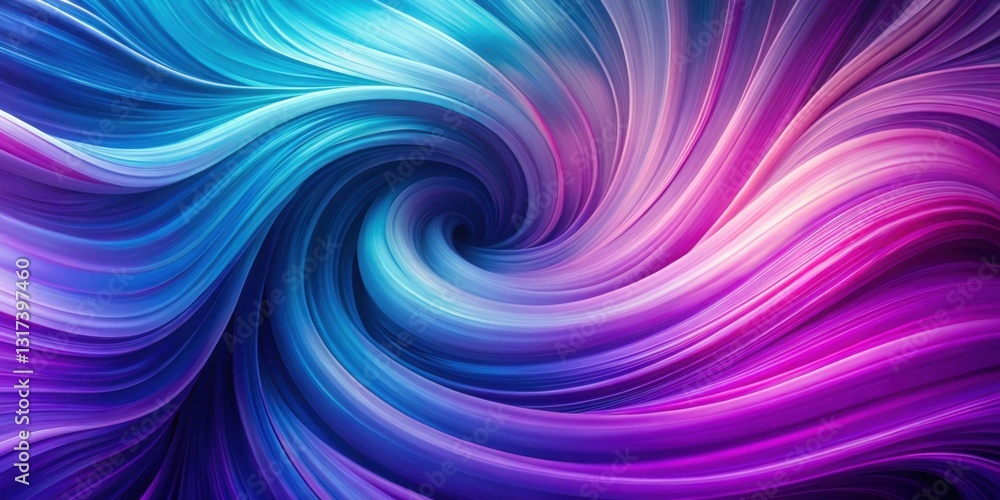 Poster abstract swirling lines of vibrant blue, purple, and pink hues create a dynamic and captivating visu