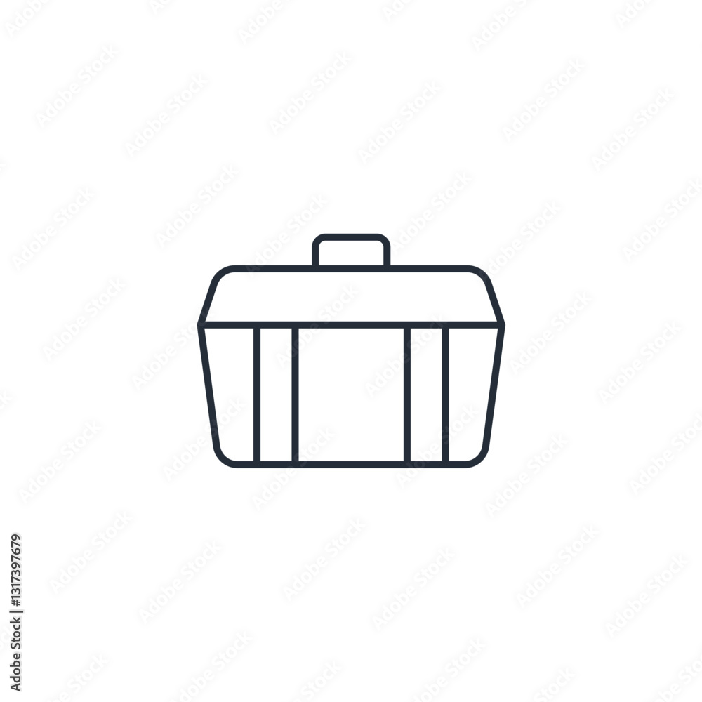 Aufkleber toolbox icon symbol vector sign isolated on white background illustration for graphic and web design
