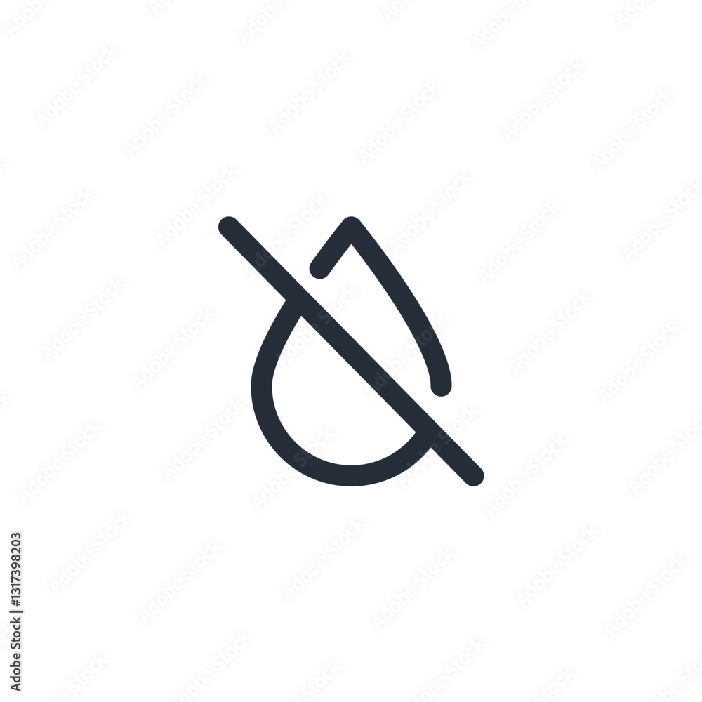 Aufkleber water icon symbol vector sign isolated on white background illustration for graphic and web design