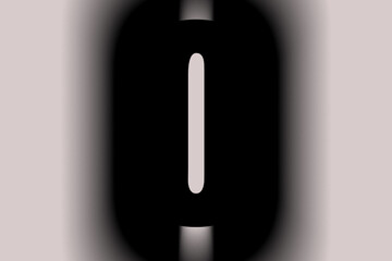 Abstract art , O shape black and white color tone.