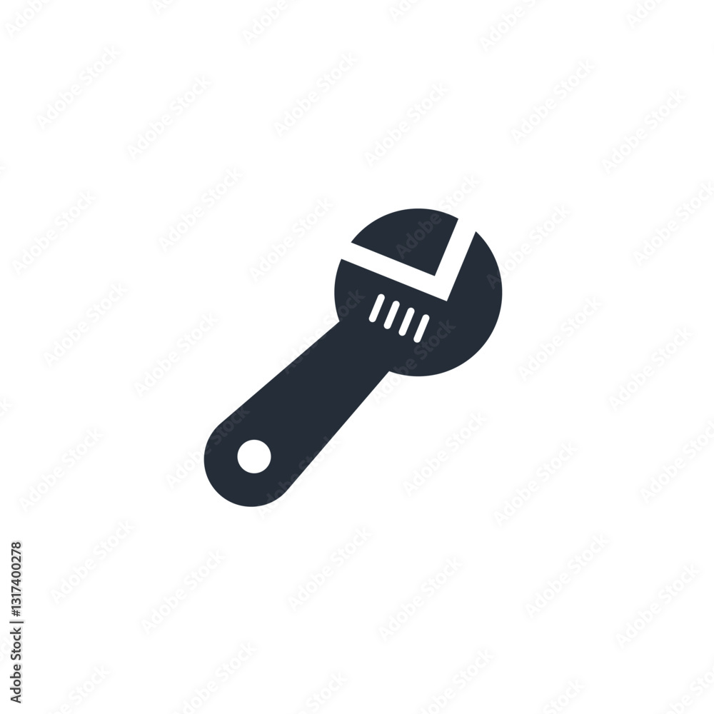 Aufkleber Wrench icon symbol vector sign isolated on white background illustration for graphic and web design