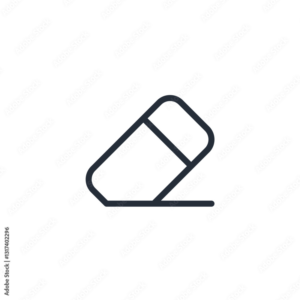 Poster eraser icon symbol vector sign isolated on white background illustration for graphic and web design