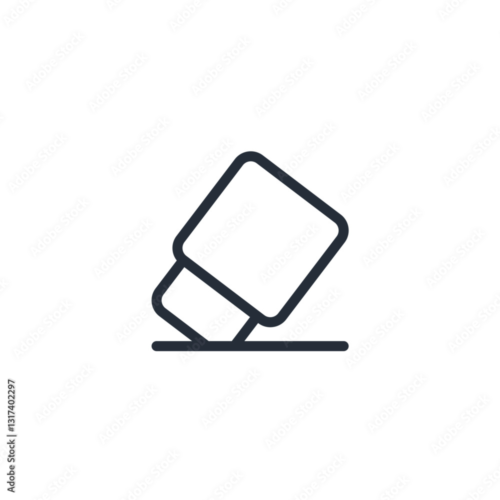 Poster eraser icon symbol vector sign isolated on white background illustration for graphic and web design