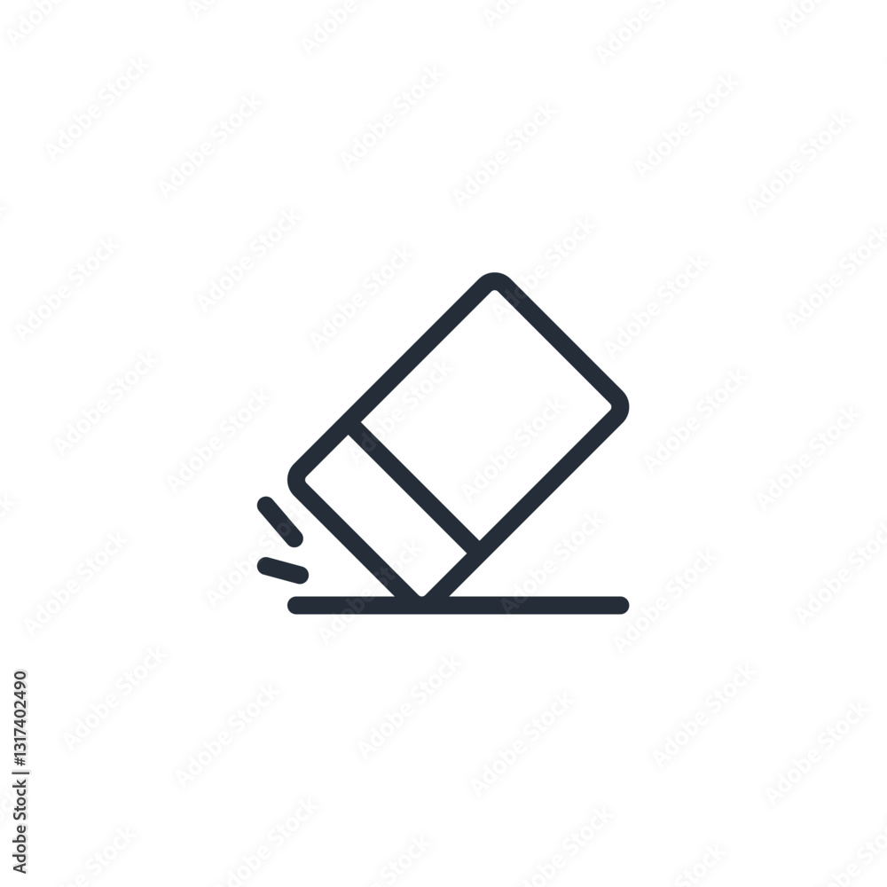 Poster eraser icon symbol vector sign isolated on white background illustration for graphic and web design