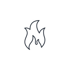 Fototapeta premium Fire flame icon symbol vector sign isolated on white background illustration for graphic and web design