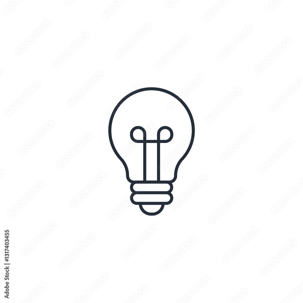 Aufkleber light bulb icon symbol vector sign isolated on white background illustration for graphic and web des