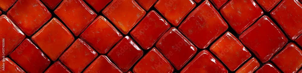 Poster red diamond pattern: abstract background with a repeated pattern of bright red, glossy diamond shape