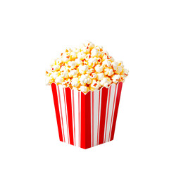 Delicious Popcorn in a Classic Red and White Striped Box