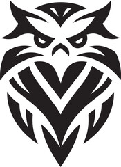 Bold Tribal-Style Eagle Head Logo Vector in Black and White

