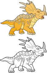 prehistoric dinosaur, coloring book for children