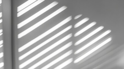 Abstract shadow drop on white wall background overlay mockup effec