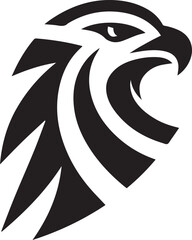 Obraz premium Bold Tribal-Style Eagle Head Logo Vector in Black and White