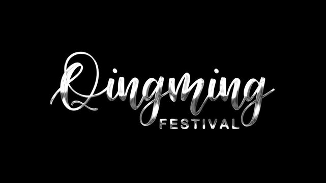 Words Qingming Festival Text Animation. Suitable for social media posts, blog articles, cultural event promotions, educational materials, travel brochures, and presentations.