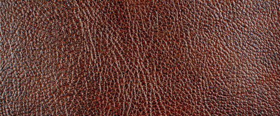 brown leather with visible details. background or texture