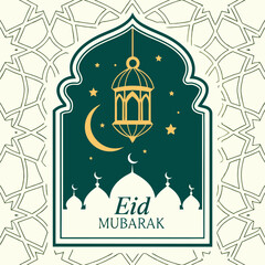 Naklejka premium eid mubarak vector