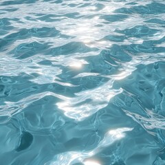 Fototapeta premium Rippling, turquoise water surface. Sunlight reflections
