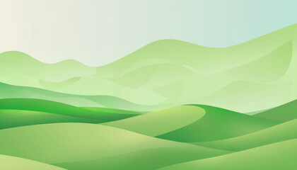 Obraz premium Stylized green grass landscape with geometric simplicity, modern aesthetic