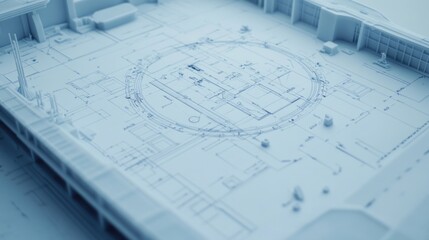 Architectural Blueprint 3D Model: A Detailed Look at a Futuristic Building Design