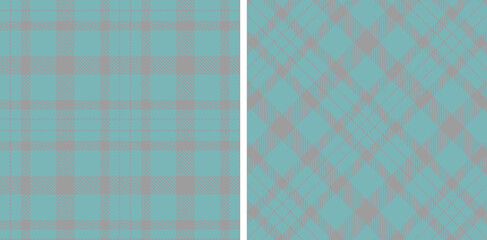 Pastel Smoky Greyish Teal Seamless Tartan Fabric Design