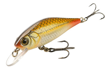 Realistic red and silver fishing lure