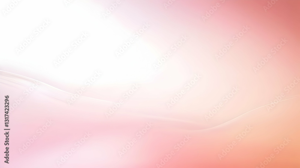 Poster abstract pink white gradient background with soft light curves and blur effect elegant minimalist de