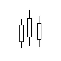 flat candlestick chart icon vector
