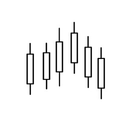 flat candlestick chart icon vector
