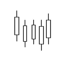 flat candlestick chart icon vector

