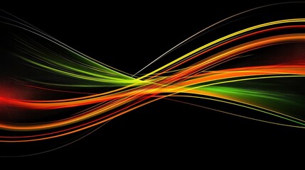 Abstract colorful wave design, vibrant energy, dark background, website banner