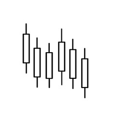 flat candlestick chart icon vector
