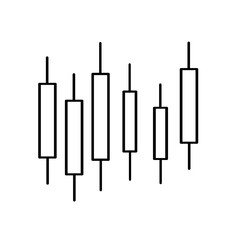 flat candlestick chart icon vector
