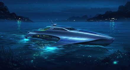 Futuristic Boat Concept Art
