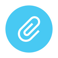 Attachment paper clip icon for apps and websites. Color set. black, blue, white. vector icons. paperclip vector