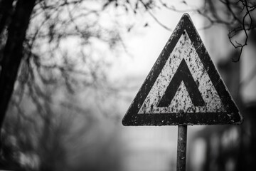 A classic street sign in monochrome tones