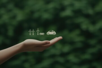 Hand Grasping Glowing Recycle Symbol Representing Environmental Sustainability Concept
