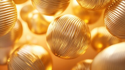 Luxurious Golden Spheres Background, symbolizing wealth, elegance, and success. Ideal for luxury branding, festive designs, and celebratory promotions.